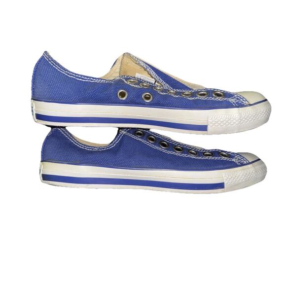 Vintage Converse Chuck Taylor All Star Blue Slip-On Canvas Shoes Men’s 11 - Picture 9 of 9